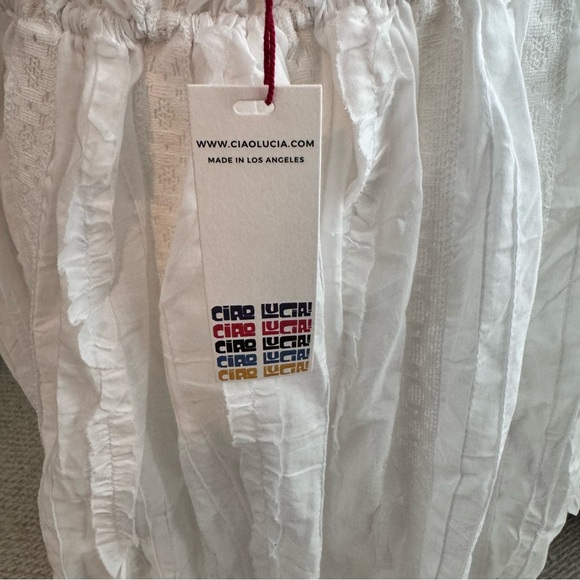 NWT Ciao Lucia CLARA Dress in WHITE NOVELTY LACE COTTON Size M Medium - Picture 11 of 14